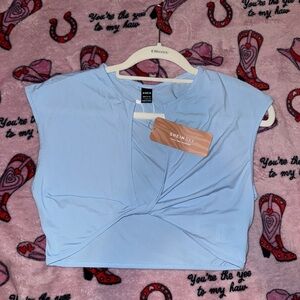 SHEIN SXY Twist Front Crop Tops